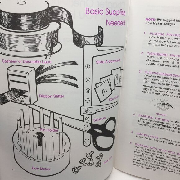 Vintage 2 Book Set Creative Gift Wrapping Fun Easy Finishing Touch 35 Ribbon Bow - Picture 5 of 16